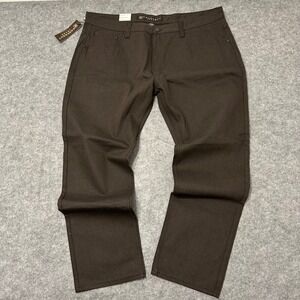 NEW Knockout Jeans Pants Mens 46X34 Deep Brown Chino Style 1761 Cotton Blend